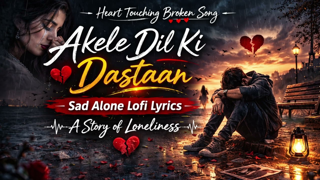 Akele Dil Ki Dastaan 💔 | Sad Alone Lofi Lyrics | Heart Touching Broken Song 2026 #lofi #alone #sad 