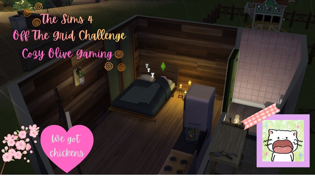 Off The Grid Challenge #2 | upgrading the lot, meeting new sims, chickens