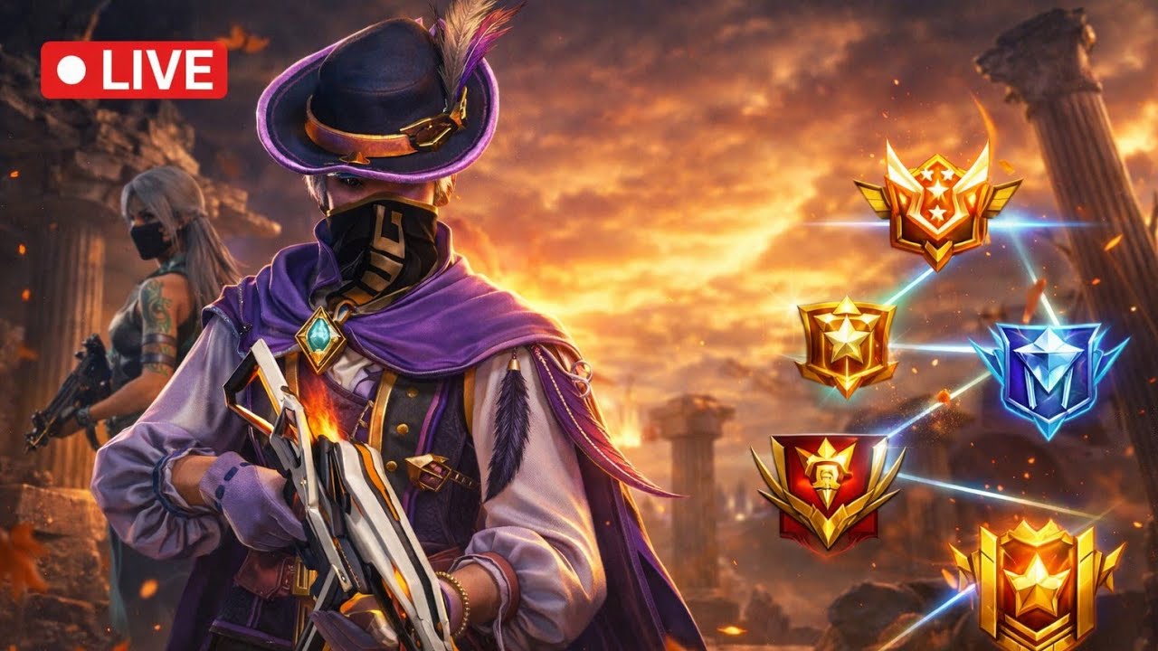 🔴 FREE FIRE LIVE | ROAD TO HEROIC | INTENSE RANK PUSH ⚡