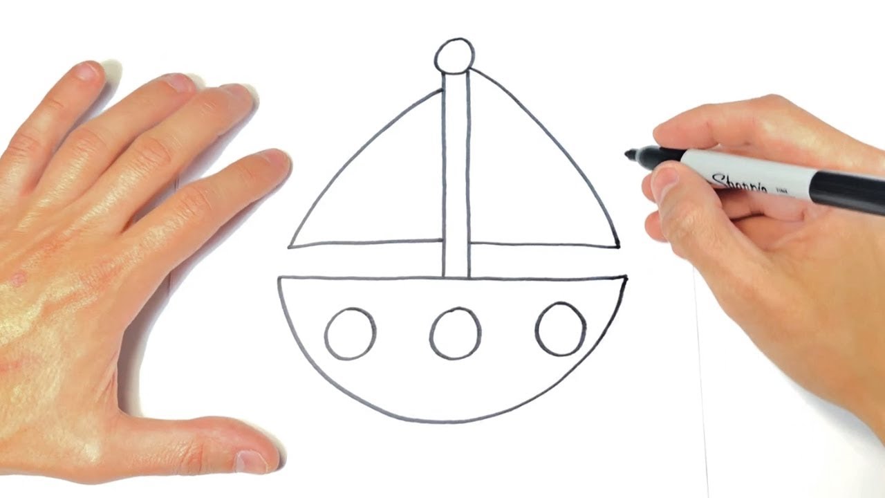 Como dibujar un Barquito Facil Paso a pAso | Dibujos Super Faciles