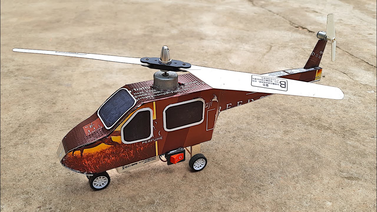 How to make a TOY Helicopter 🚁 at Home | DIY DC motor flying Helicopter