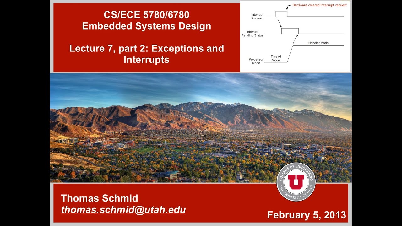 ECE/CS 5780/6780 Spring 13 - Lecture 7 - Part 2 - Interrupts, ARM NVIC