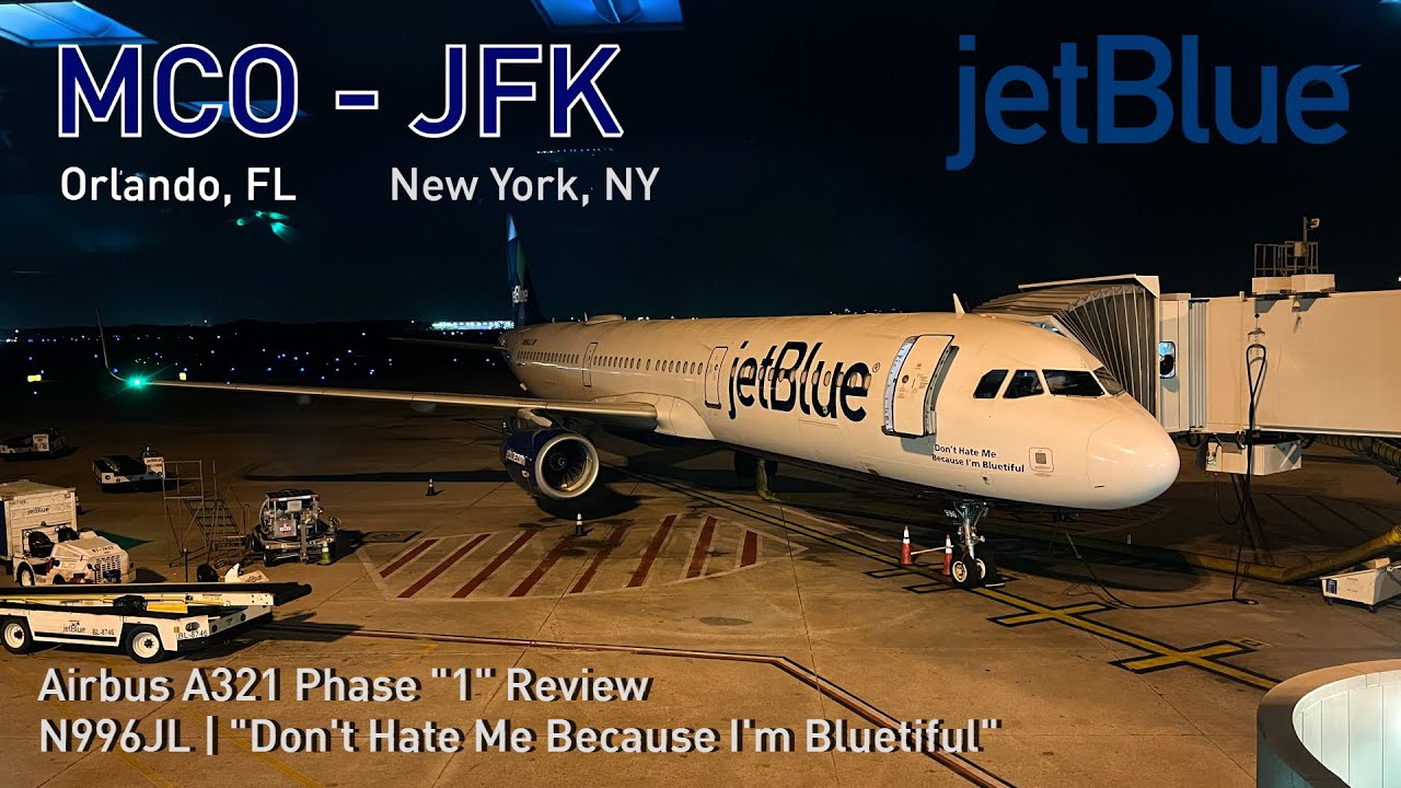 JetBlue Airways Core Economy Phase “1” in 2022 | Airbus A321 Review: Orlando (MCO) - New York (JFK)