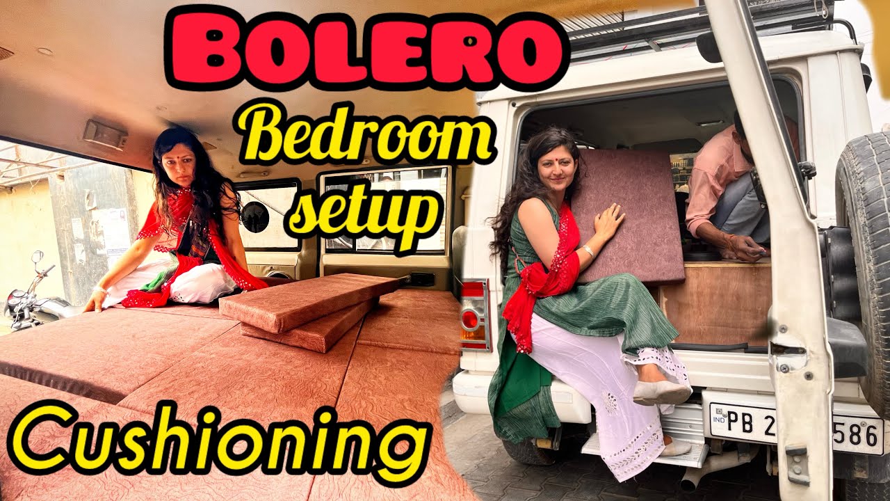 Bolero Bed cushion Setup #bolero #mahindra #awning #bedroom #campingbed #camping #campervan #caravan