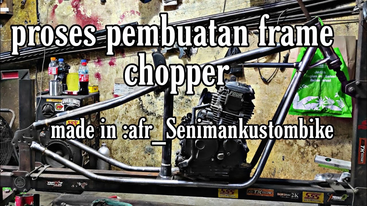 Pembuatan frame Chopper/frame rigid aLa AFR SENIMAN KUSTOM BIKE,,