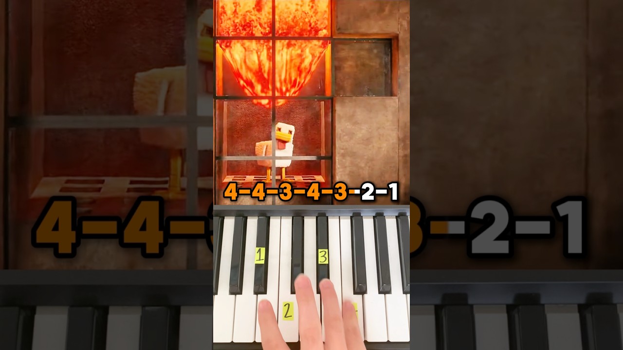 Steve&rsquo;s Lava Chicken - Piano Tutorial #shorts