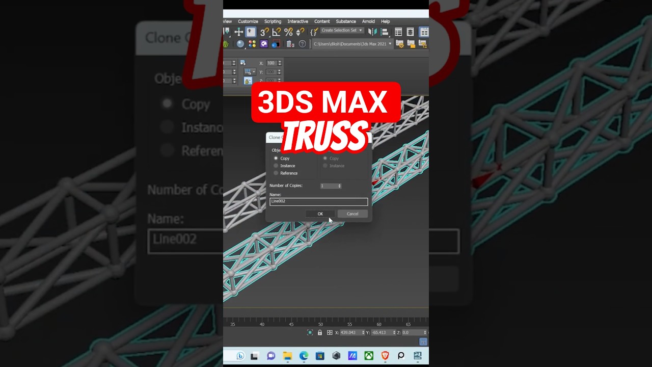 ✅ Make Truss in 3ds Max 🏗️ | Structural Modeling Tip | Quick Tutorial