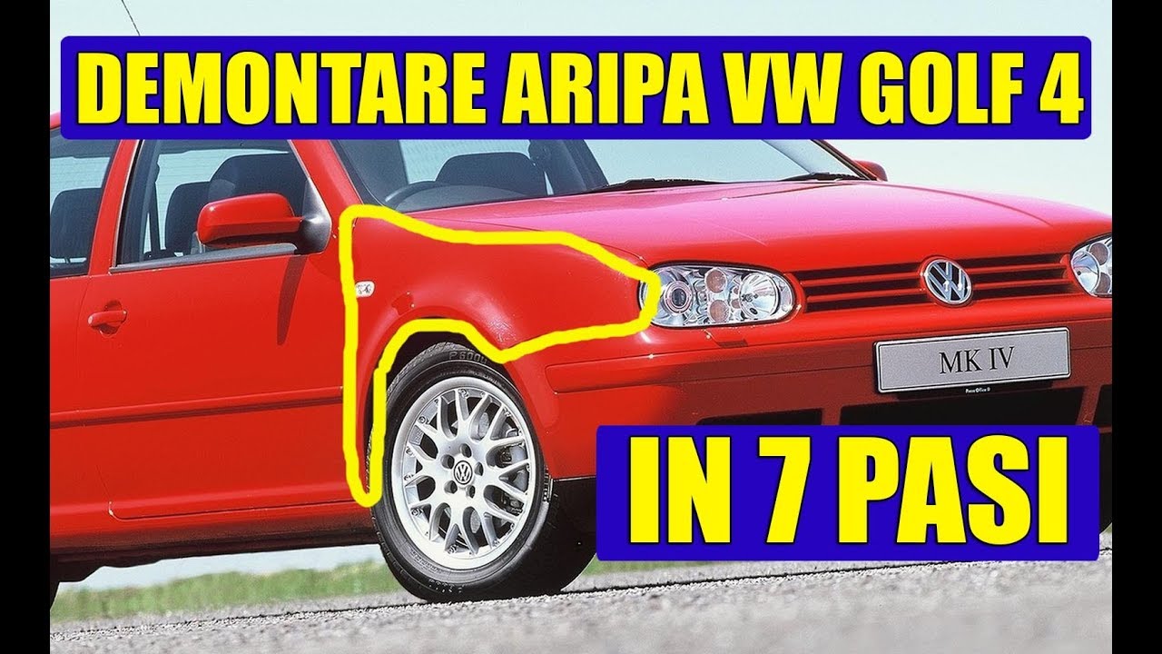 TUTORIAL: Demontare aripa fata VW Golf 4 / Bora in 7 pasi simpli