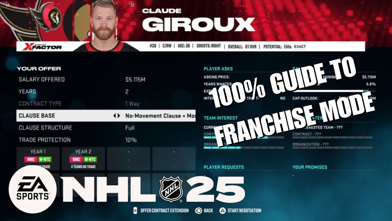 NHL 25 FRANCHISE MODE GUIDE