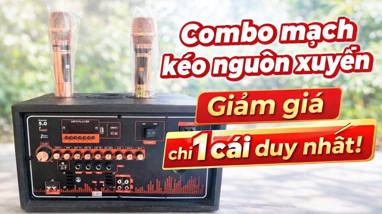 🔥Mới mạch kéo nguồn xuyến có vỏ có mic đầy đủ giảm giá chỉ 1cai duy nhất ae nhanh tay nhé #dj #loa 