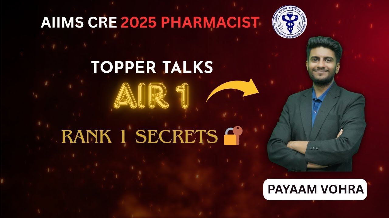 AIIMS CRE Topper ki Hidden Strategy 🔥 Toppers Secret!