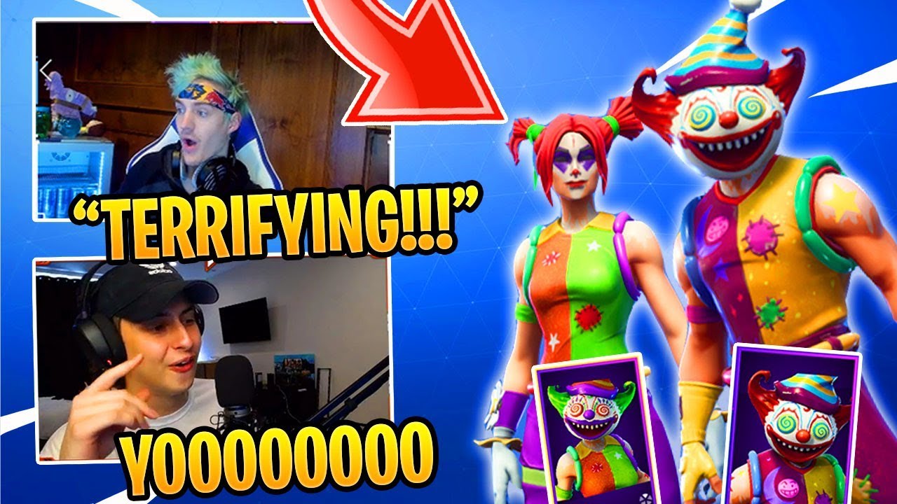 NINJA и CIZZORZ REACT к * NEW * 'NITE NITE' И 'PEEKABOO' CLOWN SKINS * EPIC * !!!