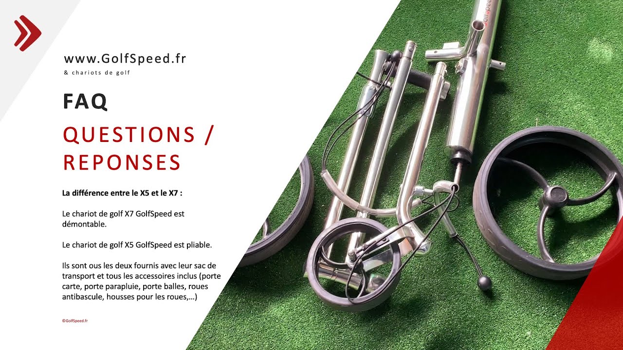 différence principale entre le chariot de golf X5 GolfSpeed et le X7 GolfSpeed