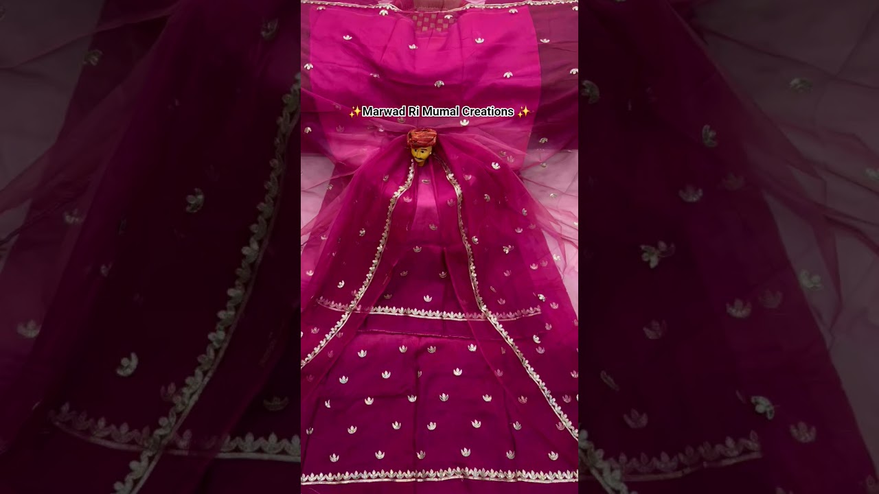 Beautiful pati Jerry work pure Suit ✨️Fabric uppada crap Thakurji Odhani ✨️Dm👉9587144525 Order Now
