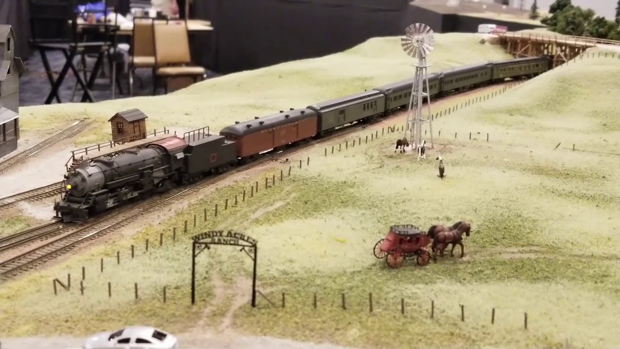 Railwire Baggage Car Pulling Into Marsland, Nebraska