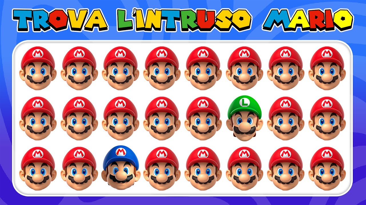 Trova l'intruso - Edizione Super Mario Bros 🍄⭐ | 30 Livelli | Facile, Medio, Difficile | Ape Quiz