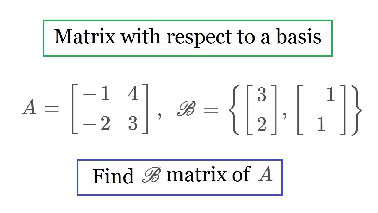 Matrix with respect to a basis