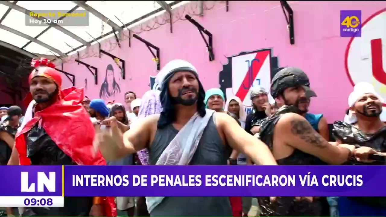 Semana Santa: internos de diferentes penales del Per&uacute; escenifican V&iacute;a Crucis