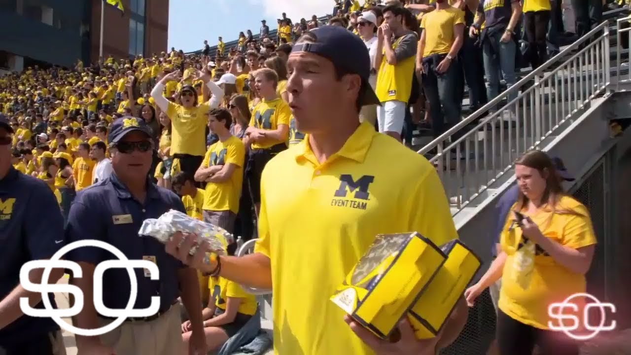 Will Reeve serves Michigan fans at 'The Big House' | SportsCenter | ESPN