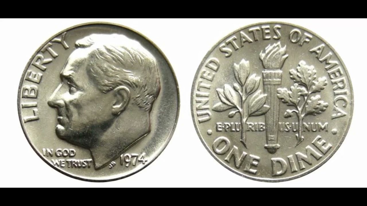 1974 RARE OFF - CENTER DIME ERROR