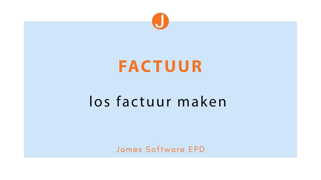 Losse factuur aan cli&euml;nt