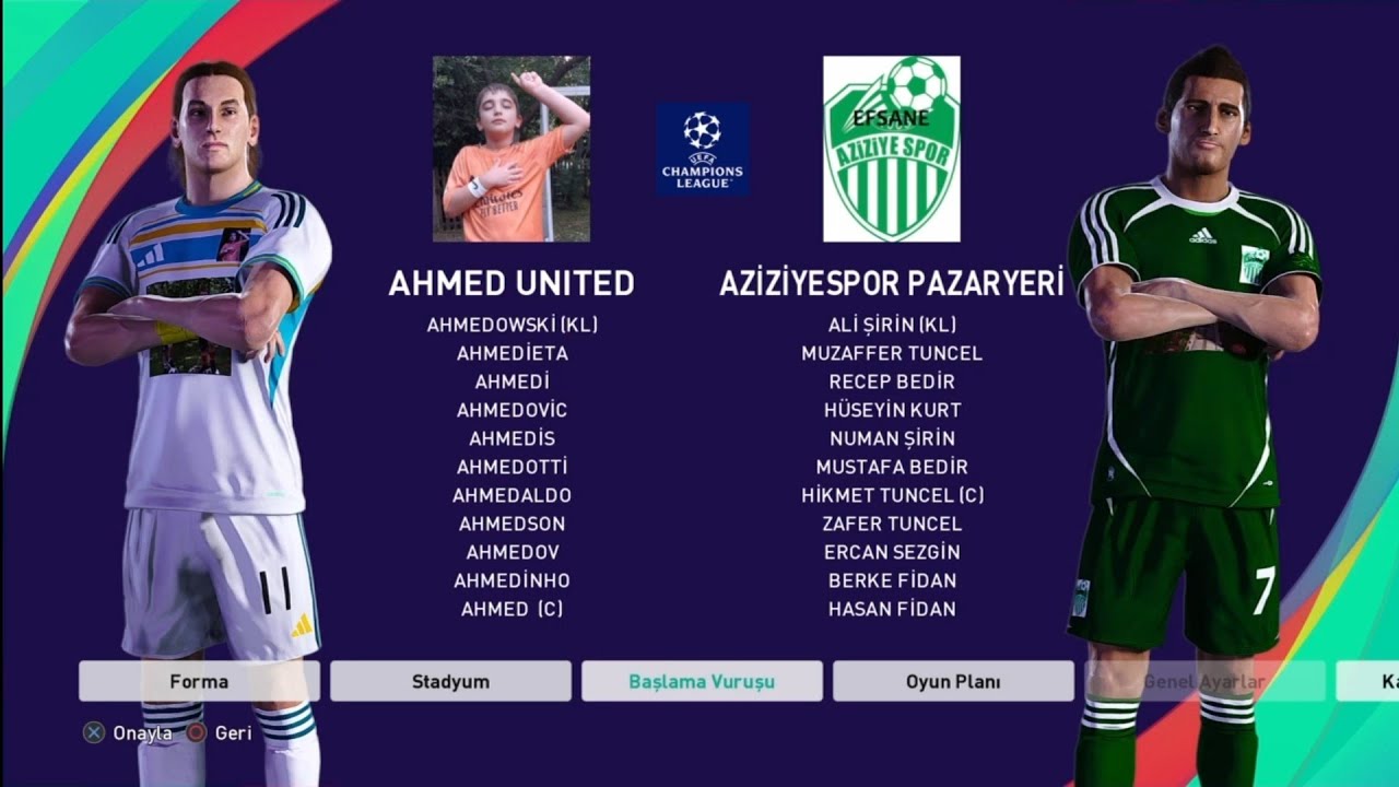2025-26 UCL Çeyrek final 1.maçlar Ahmed United Aziziyespor Pazaryeri 