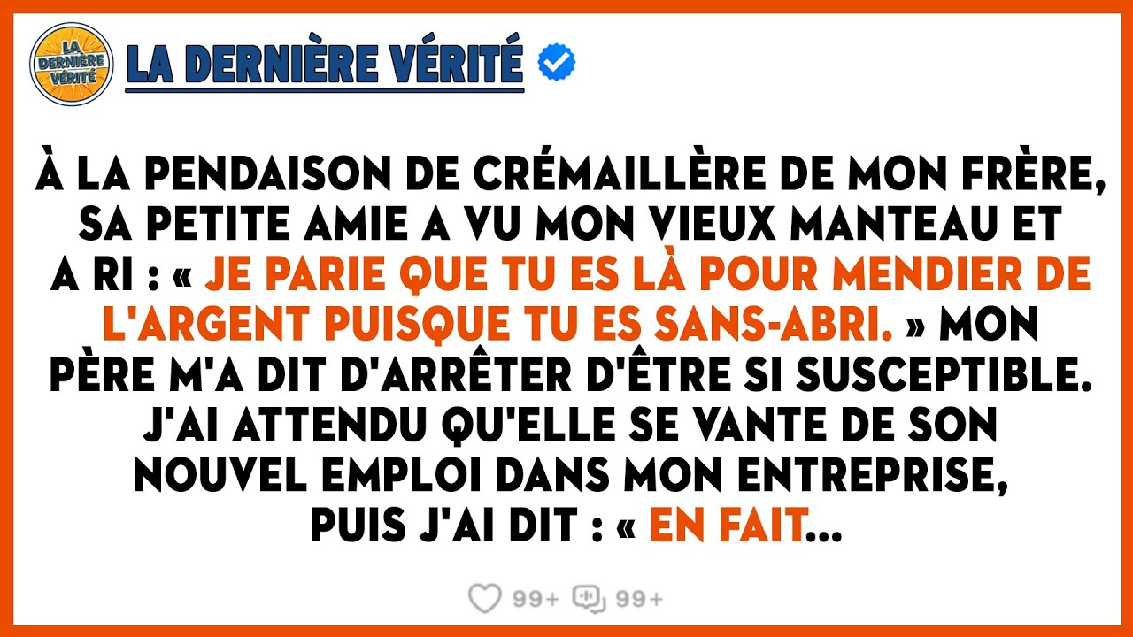 La Petite Amie De Mon Frère S'est Moquée De Mon Vieux Manteau : 