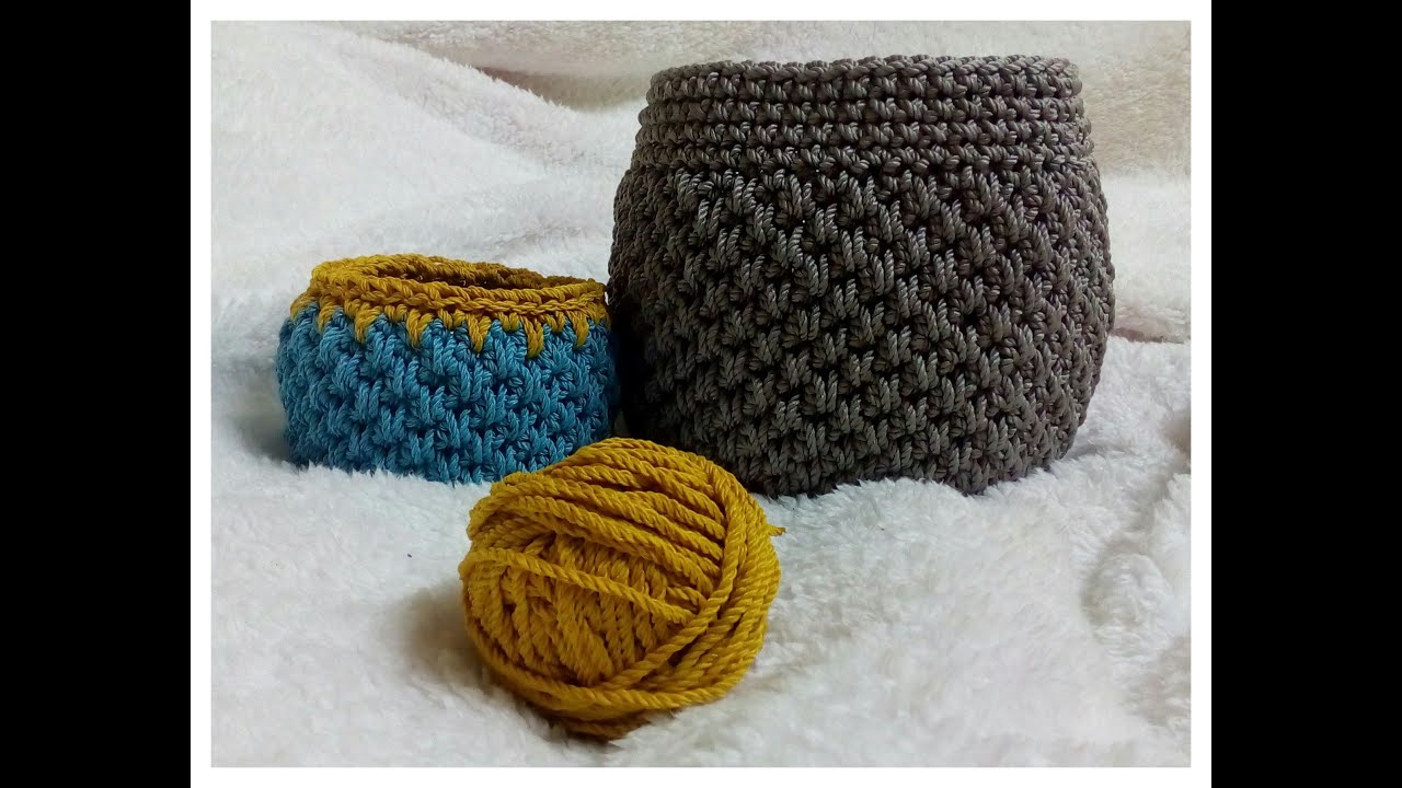 كروشية سلة مكياج بخيط المكرمية المصري..How to crochet basket