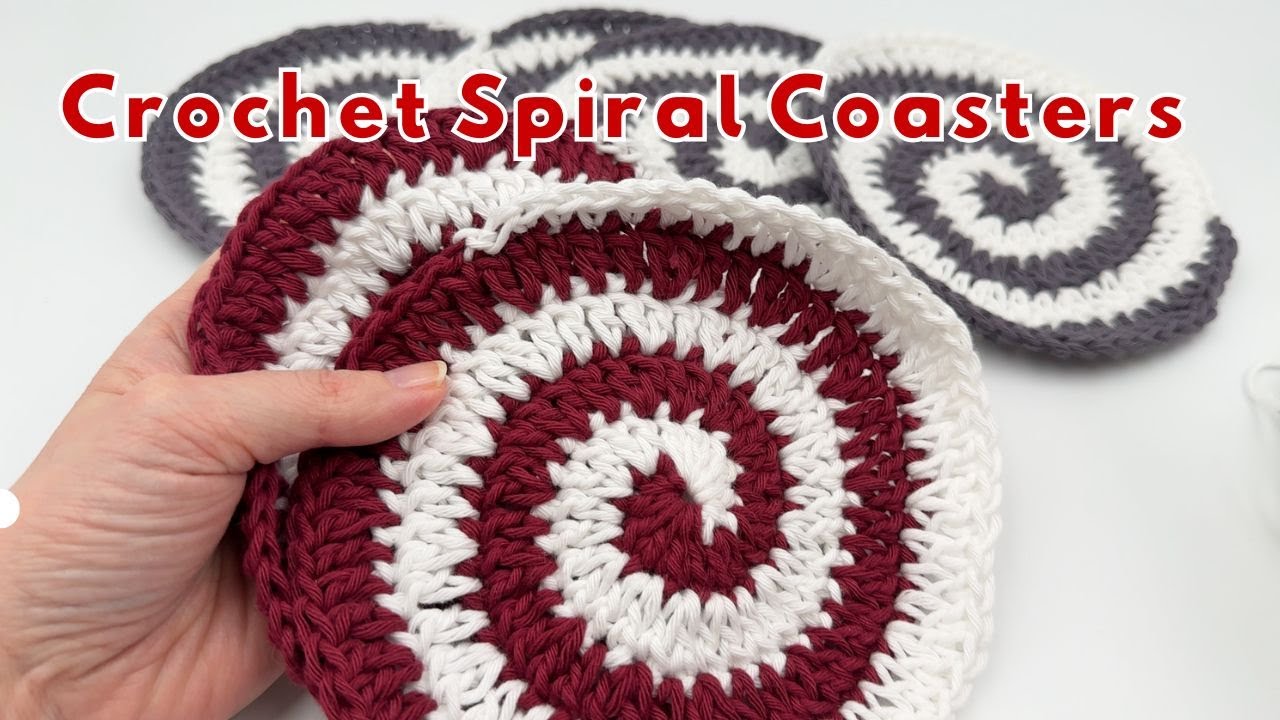 Hooked on Swirls: Easy Crochet Coaster Tutorial