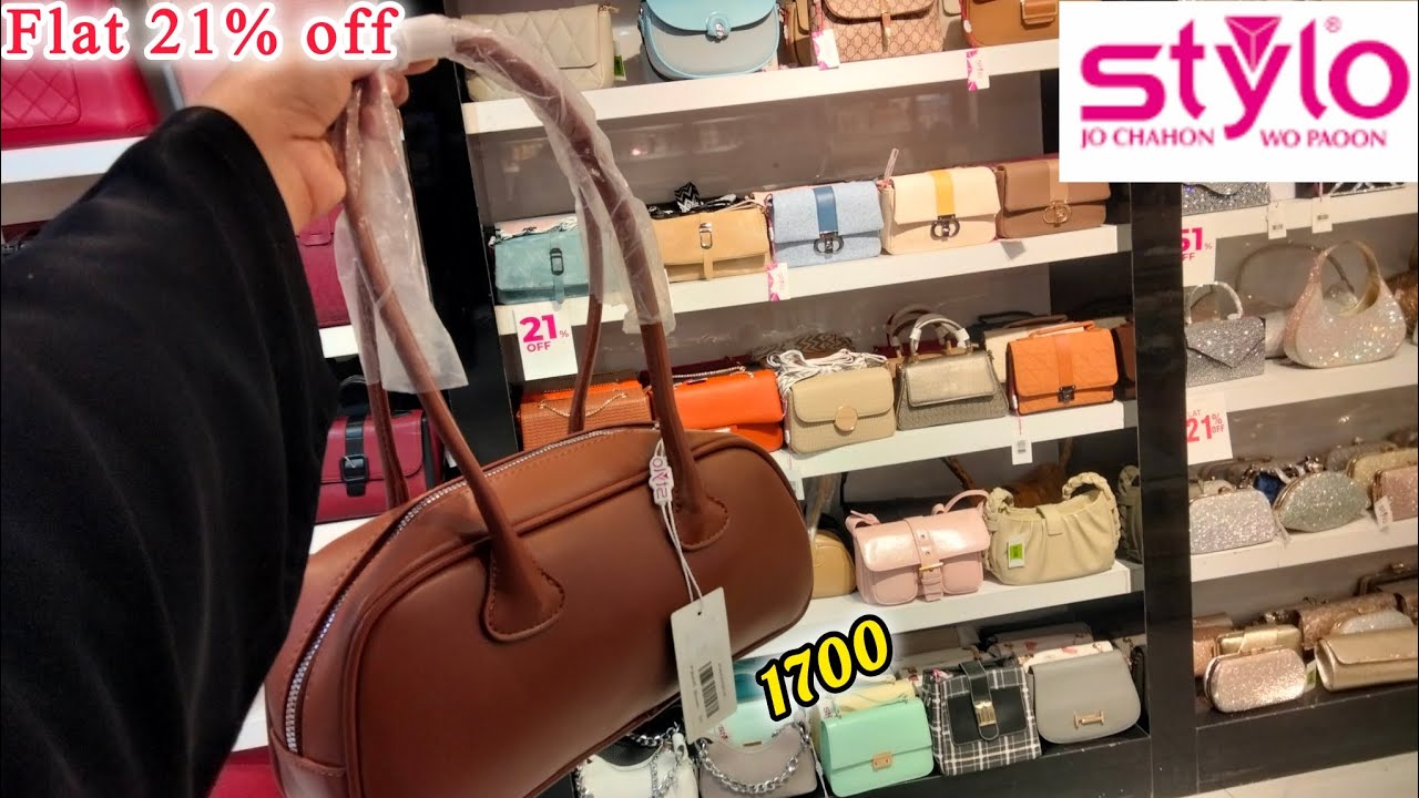 STYLO  flat 21% 😱huge discounts online, Leather Bags, Ladies Bags, sirf 1700 me😯