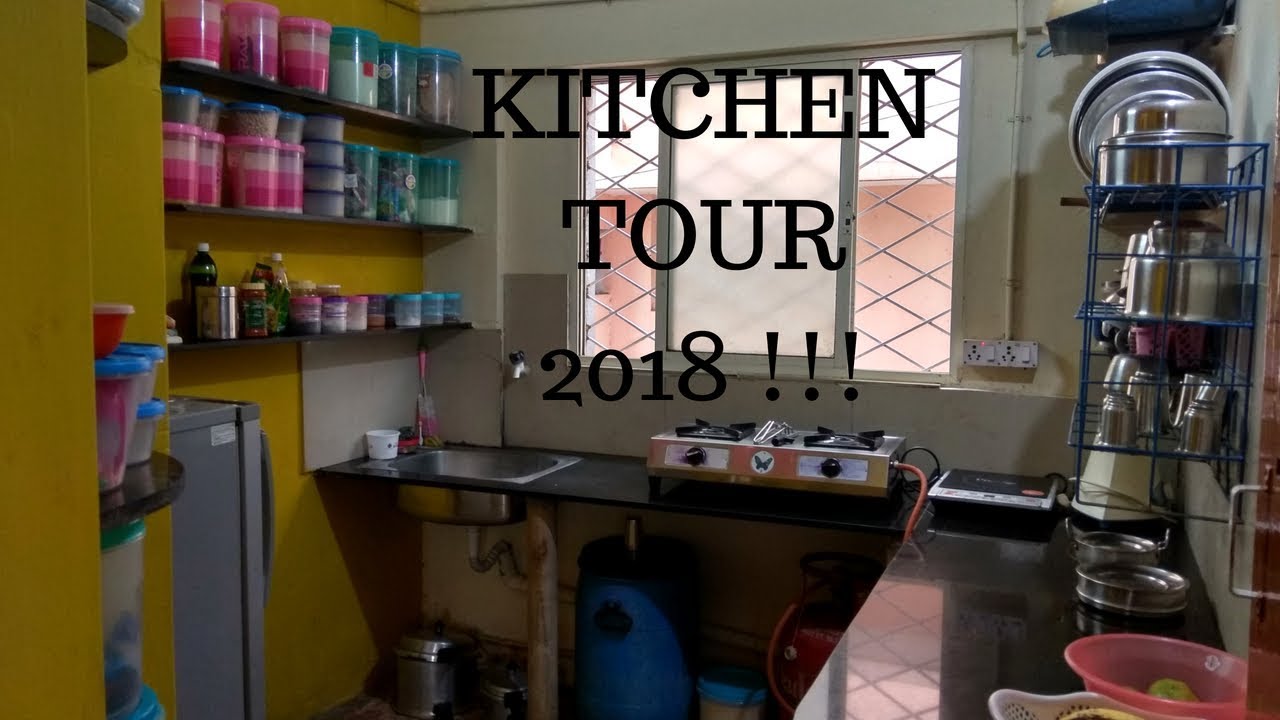 Indian Minimalist Kitchen Tour 2018 !!! Small kitchen organization