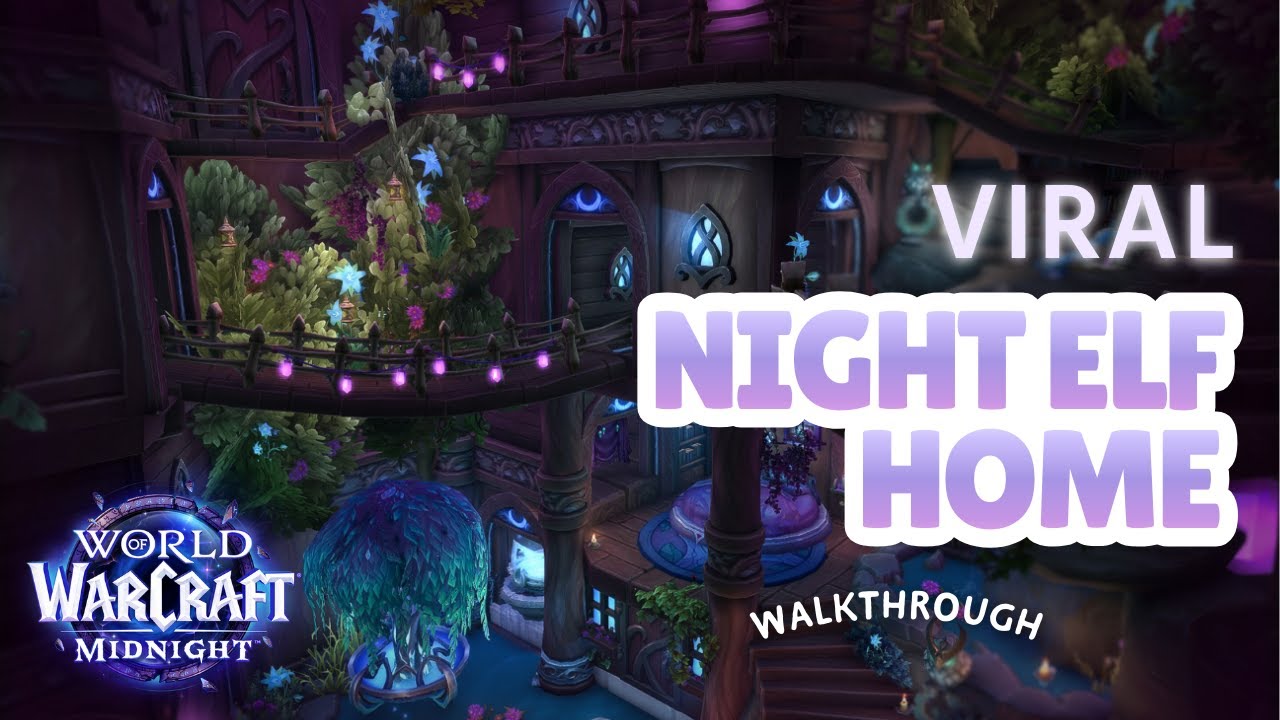 💜VIRAL Night Elf Home💜 | Walkthrough & Showcase | WoW Housing