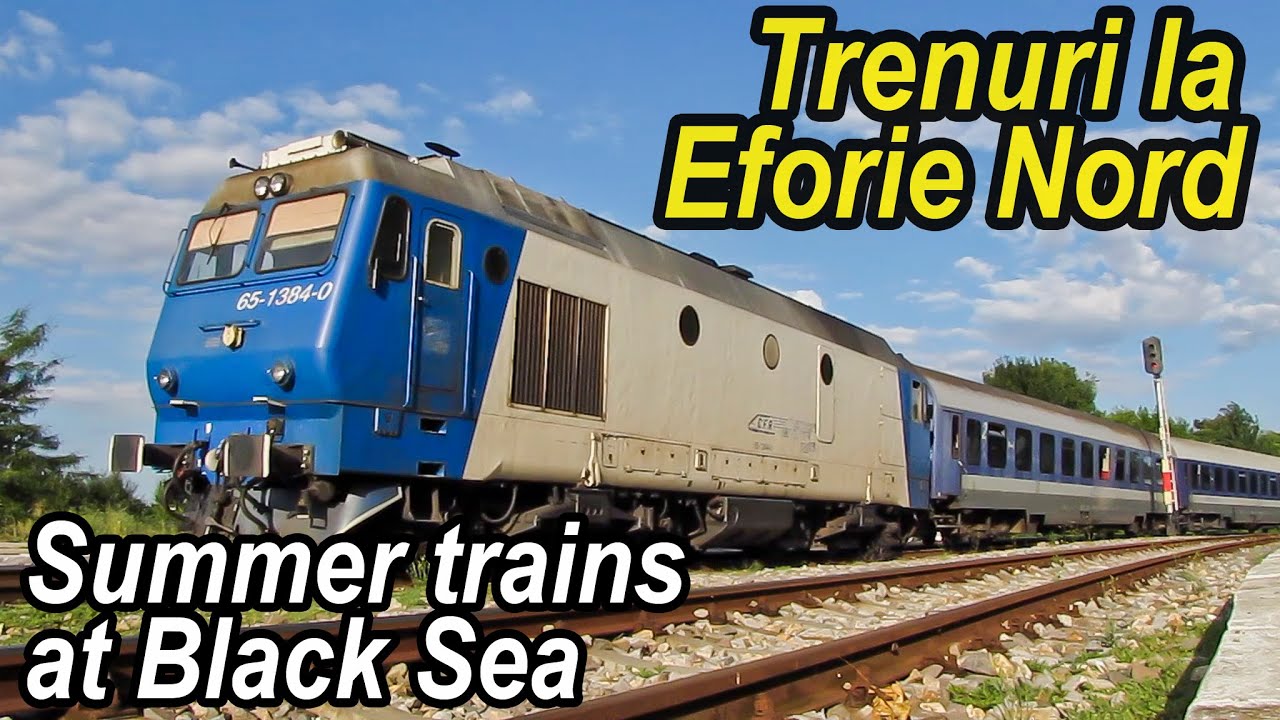Trenuri la Eforie Nord-Summer trains at Black Sea