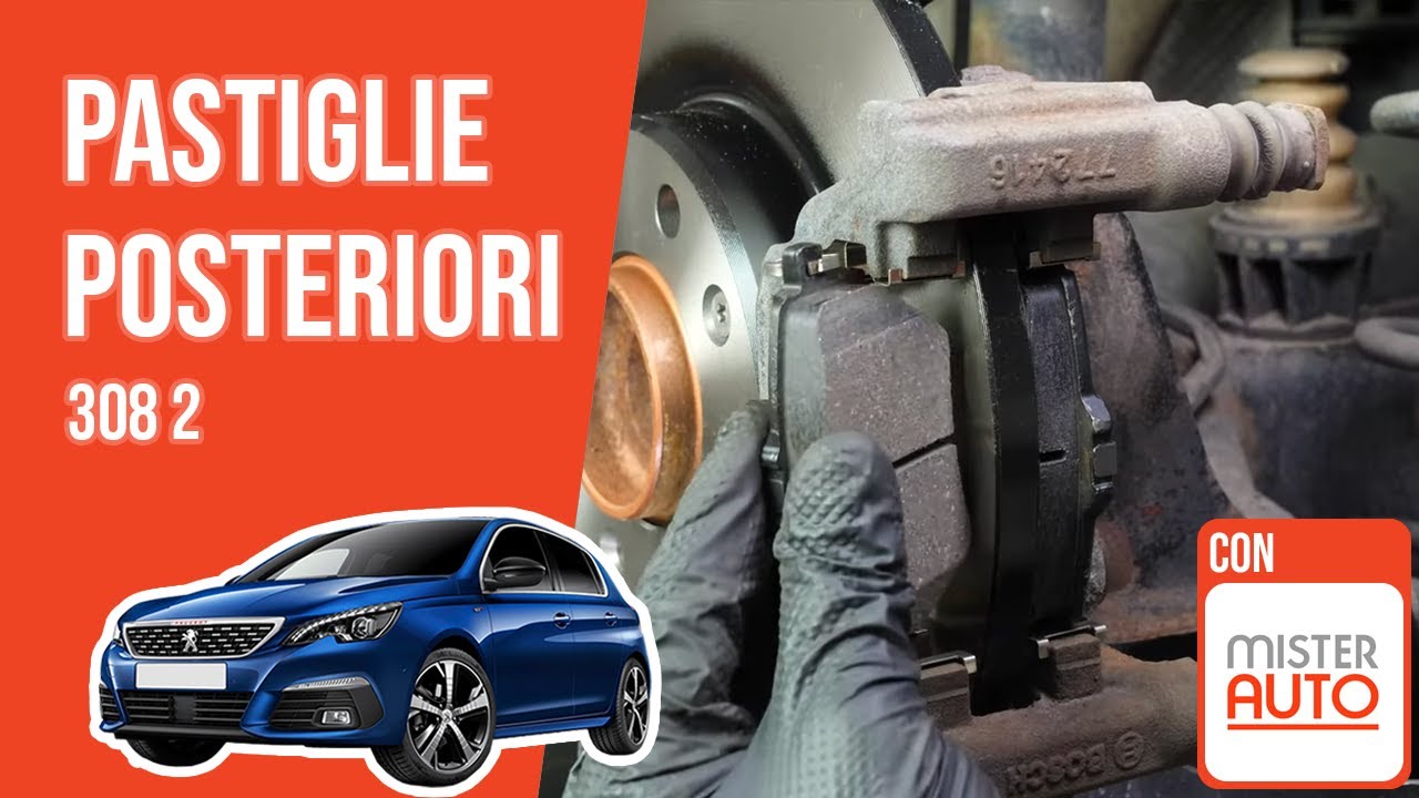 Cambio pastiglie posteriori Peugeot 308 2 🚗