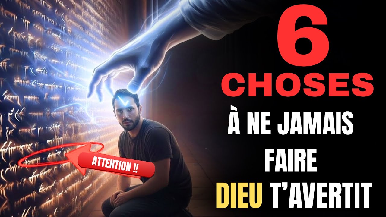 6 Choses Que DIEU Vous Avertit De Ne Pas Faire ! 