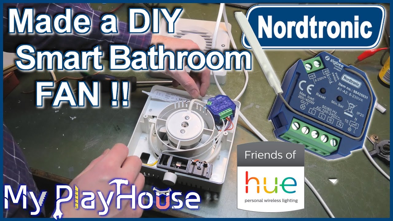 Smart Bathroom Fan with Nordtronic Zigbee Dimmer - 935