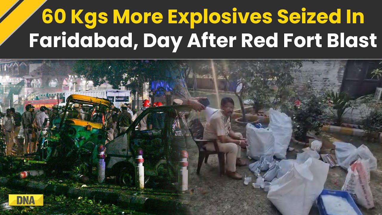 Delhi News: Day After Red Fort Blast, Police Seize 60 Kgs Explosives In Faridabad; Arrests 2