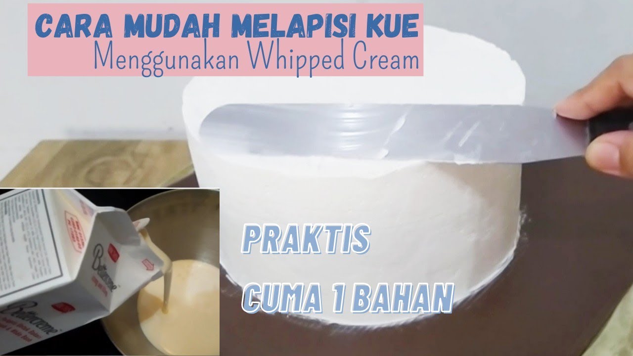 Cara melapisi Kue Ultah dengan Whipped Cream