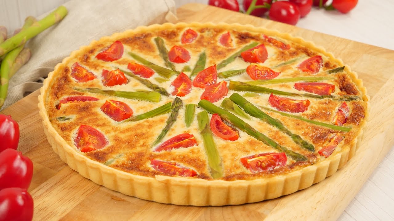 Spargel Tarte | mit Gorgonzola und Tomaten
