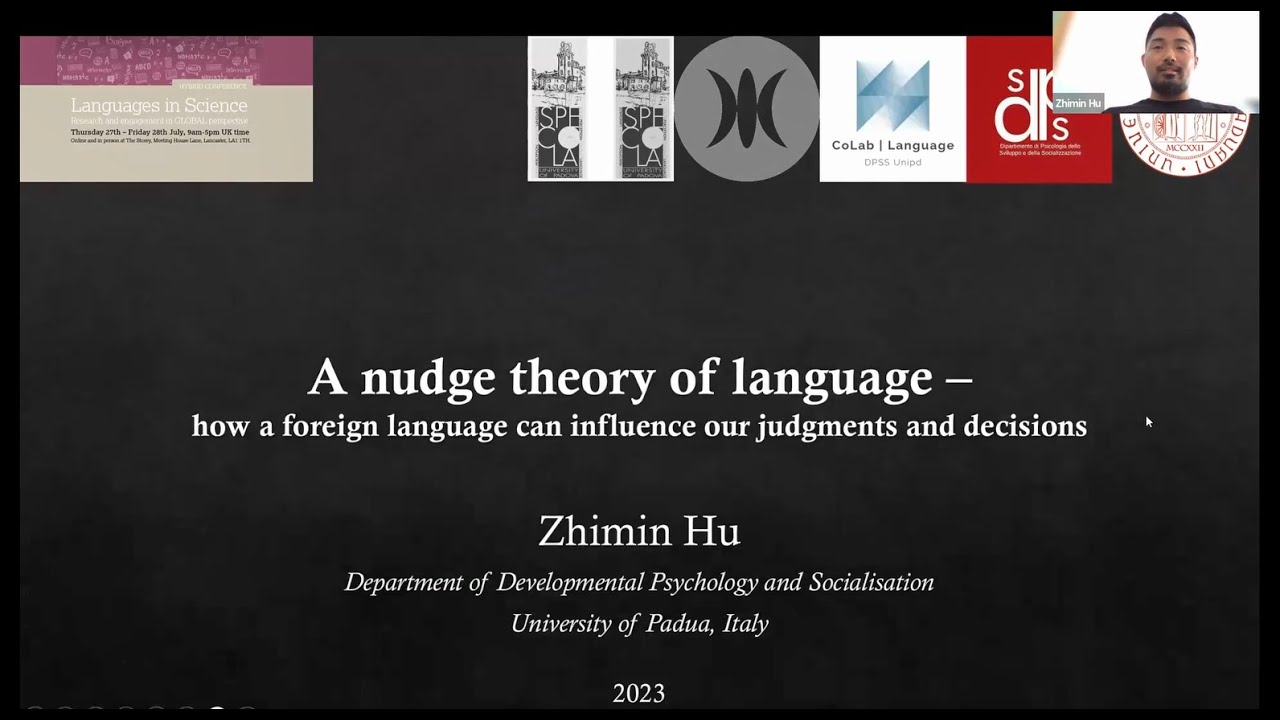 'A nudge theory of language - how a foreign language can influence our judgments and ...' - Z.Hu