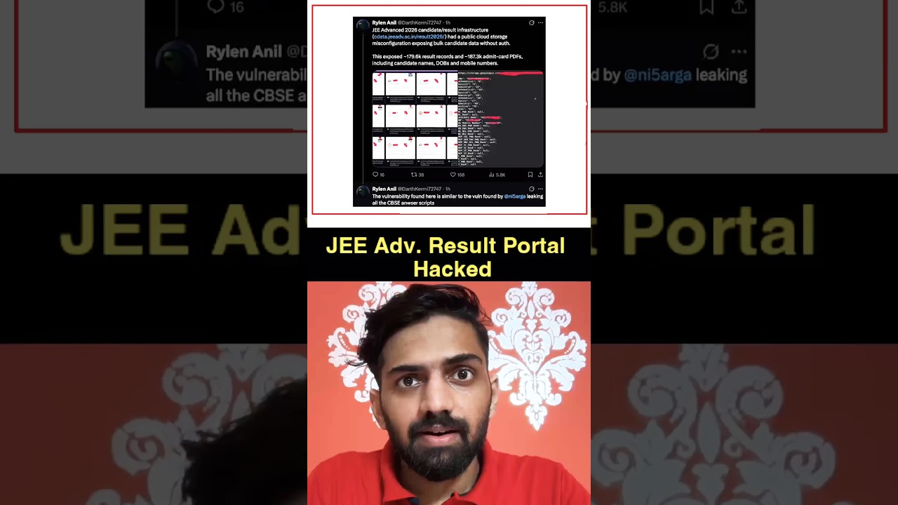 JEE Advanced 2026 Portal Hacked | Candidate Details Exposed | Big Security Alert #neet2026