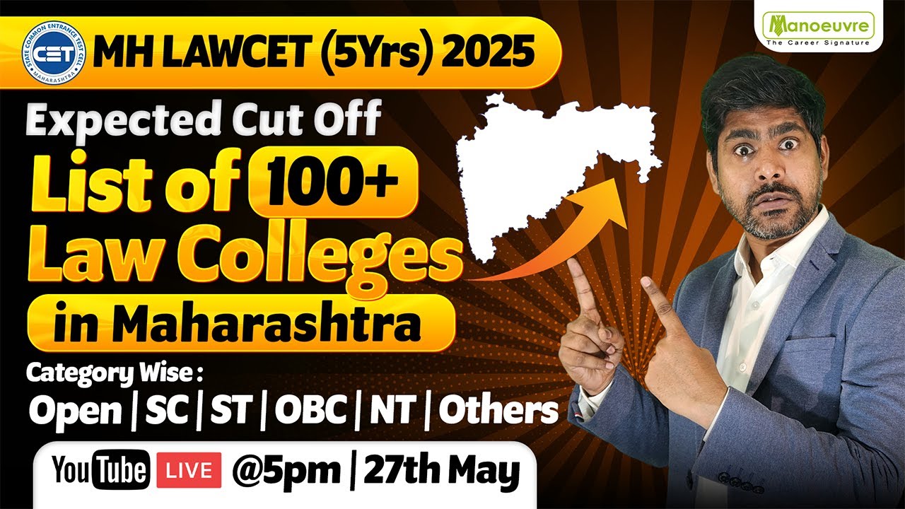 MH LAWCET (5Years) 2025:  -  Expected Cut off Category Wise | List of 100+ Colleges in Maharashtra