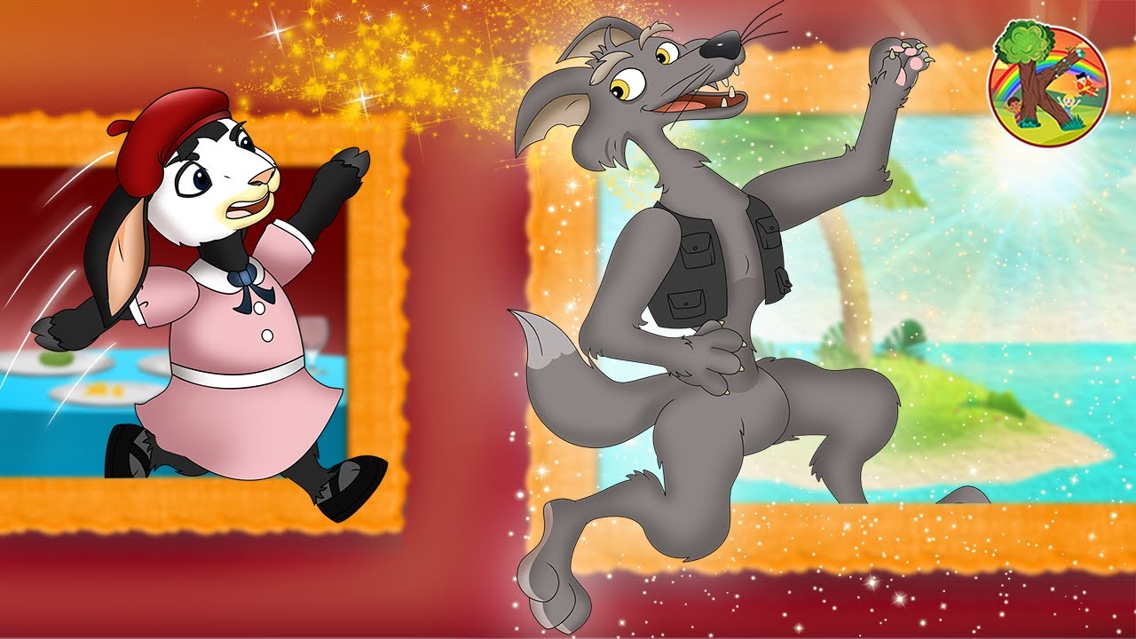 Wolf and 7 Little Goats - Artist Goat - Stolen Foods | KONDOSAN English | Bedtime Stories for Kids