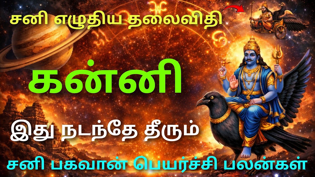 கன்னி ராசி சனி பெயர்ச்சி பலன்கள் 2026 sani peyarchi 2026 to 2029 tamil kanni rasi sani peyarchipalan
