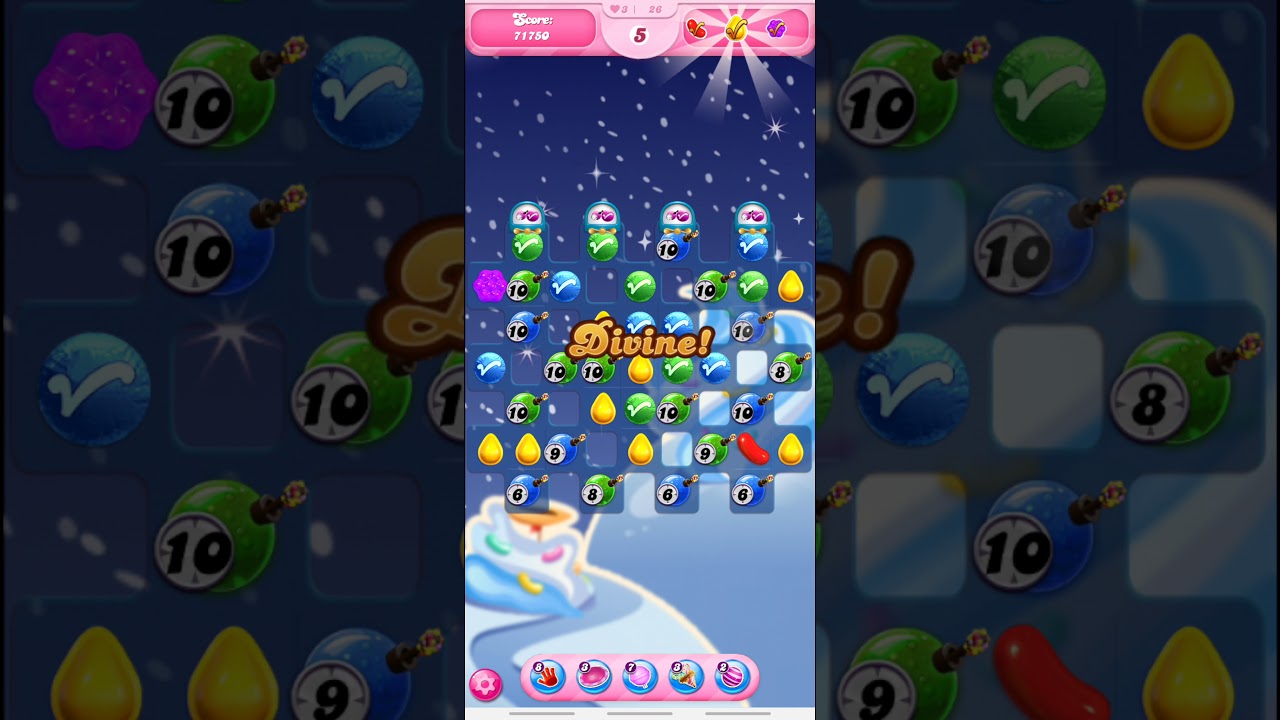 Candy Crush Saga Winter Festival Level 26