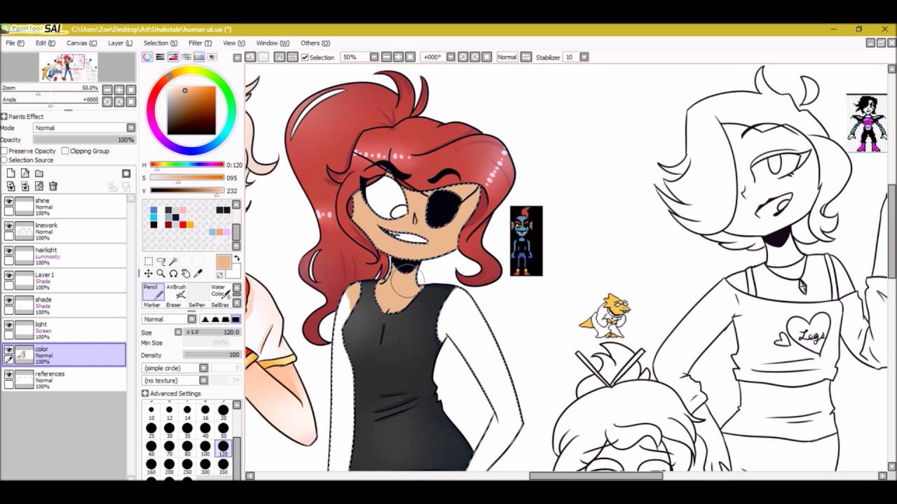 Undertale Characters as Humans! - SPEEDPAINT #45