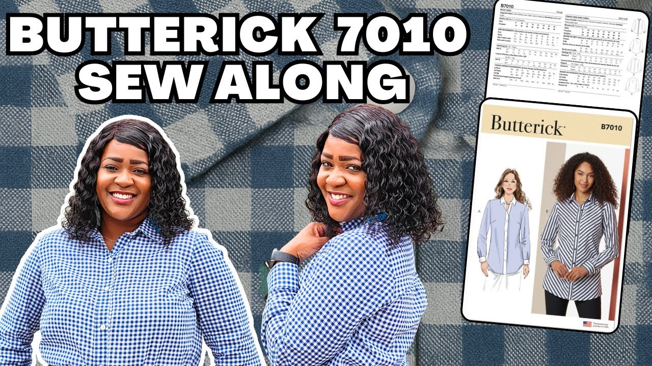 Butterick 7010 Detailed Sew Along 💥 The Collar, The Placket, and The Buttonholes