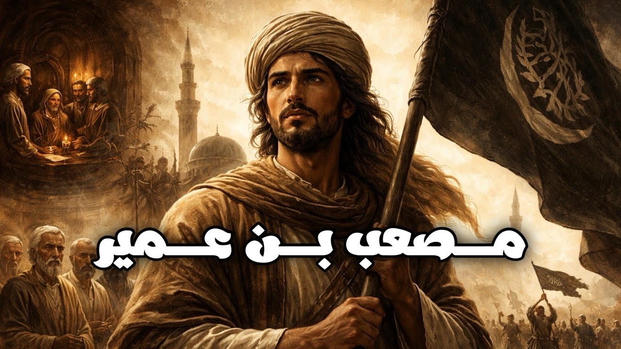 قصة مصعب بن عمير كاملة | من أغنى شباب مكة إلى أول سفير في الإسلام وقصة استشهاده في غزوة أحد