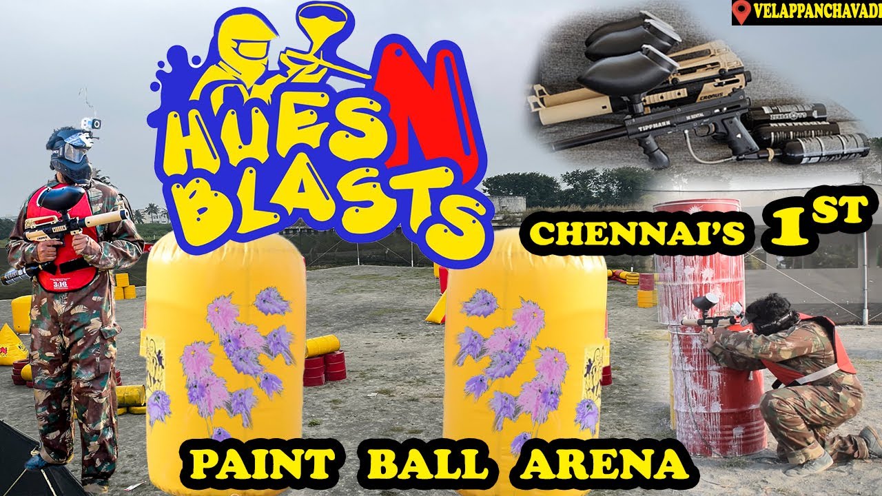 Chennai’s 1st Paint Ball Arena | Real Pubg Gameplay 💥 | Hues N Blasts Paintball
