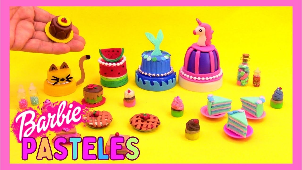 Hago muchos PASTELES para Barbie con reciclaje! 🎂🧁🥮 🙌✂️💎